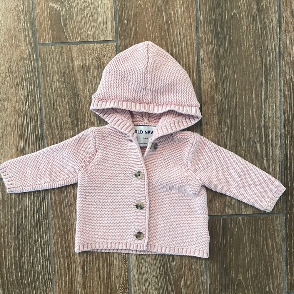 Old Navy knit sweater pink 3-6 months